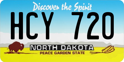 ND license plate HCY720