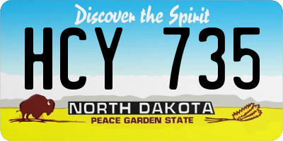 ND license plate HCY735