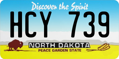 ND license plate HCY739