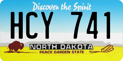 ND license plate HCY741