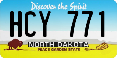 ND license plate HCY771