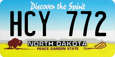 ND license plate HCY772