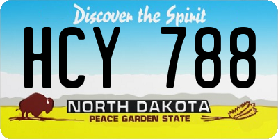 ND license plate HCY788