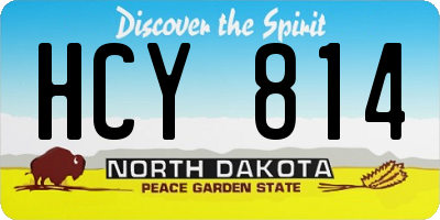 ND license plate HCY814