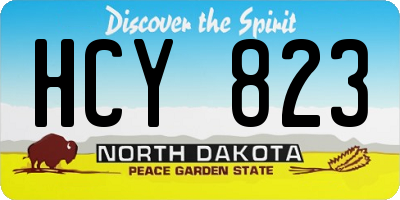 ND license plate HCY823