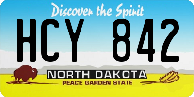 ND license plate HCY842