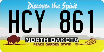 ND license plate HCY861