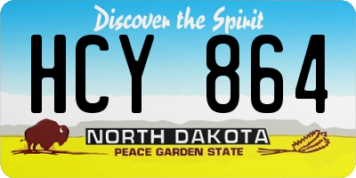 ND license plate HCY864