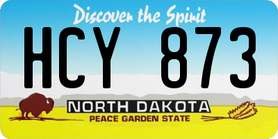 ND license plate HCY873
