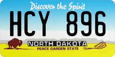 ND license plate HCY896