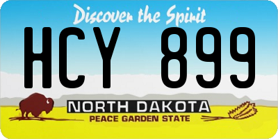 ND license plate HCY899