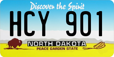 ND license plate HCY901