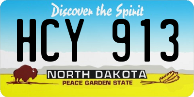 ND license plate HCY913