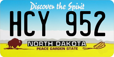 ND license plate HCY952