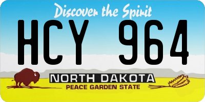 ND license plate HCY964