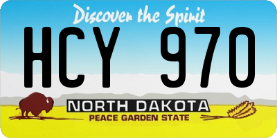 ND license plate HCY970