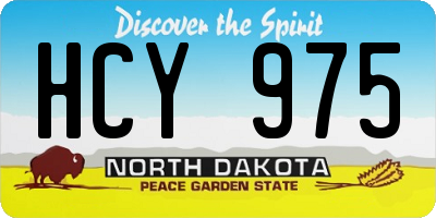 ND license plate HCY975