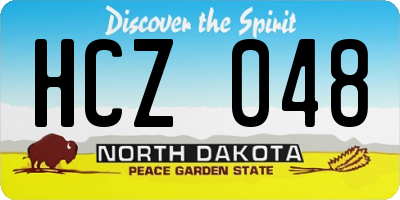 ND license plate HCZ048