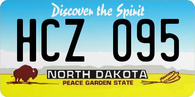 ND license plate HCZ095