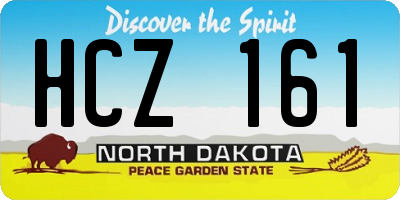 ND license plate HCZ161