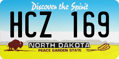ND license plate HCZ169