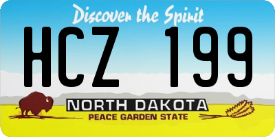 ND license plate HCZ199