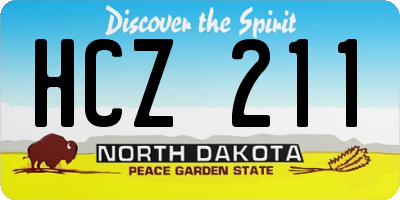 ND license plate HCZ211