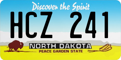 ND license plate HCZ241