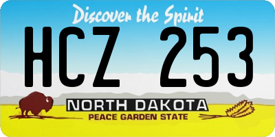 ND license plate HCZ253