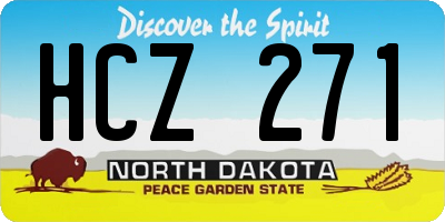 ND license plate HCZ271