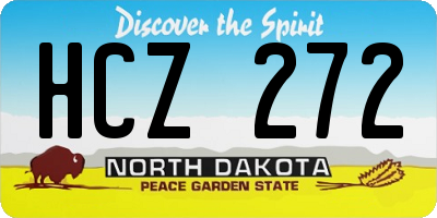 ND license plate HCZ272