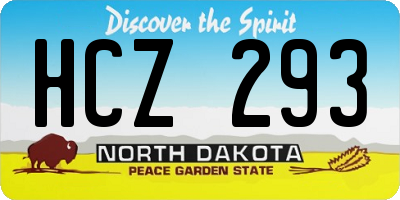 ND license plate HCZ293