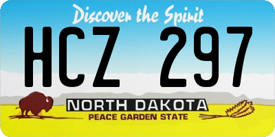 ND license plate HCZ297