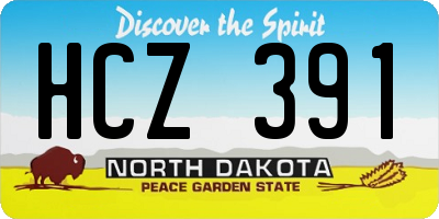 ND license plate HCZ391
