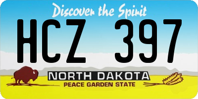 ND license plate HCZ397