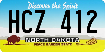 ND license plate HCZ412