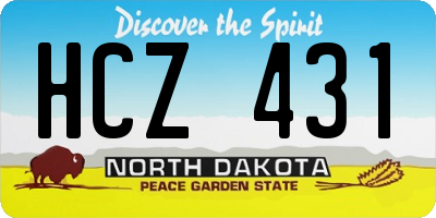 ND license plate HCZ431