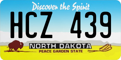 ND license plate HCZ439