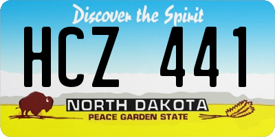 ND license plate HCZ441