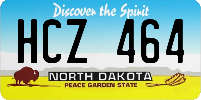 ND license plate HCZ464