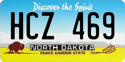ND license plate HCZ469