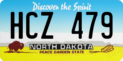 ND license plate HCZ479