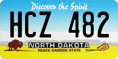 ND license plate HCZ482