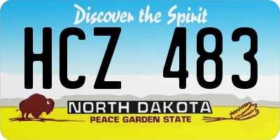 ND license plate HCZ483