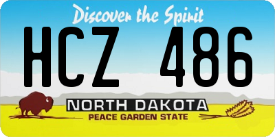 ND license plate HCZ486
