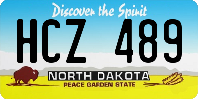 ND license plate HCZ489