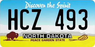 ND license plate HCZ493