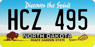 ND license plate HCZ495