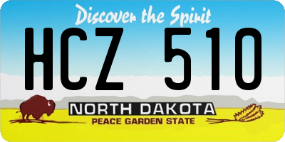 ND license plate HCZ510