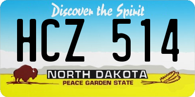 ND license plate HCZ514